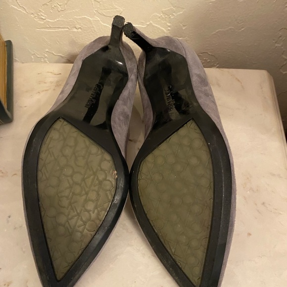 Calvin Klein Gray Suede Pumps - Picture 5 of 5